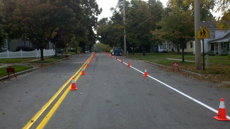 Road markings by Advanced Pavement Marking