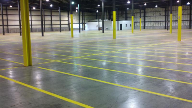 Warehouse markings by Advanced Pavement Marking